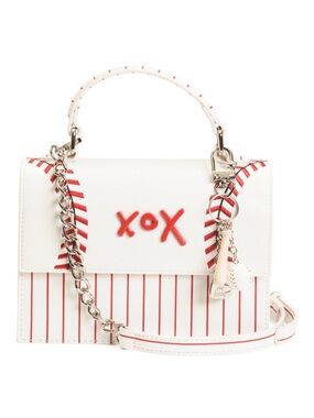 Betsey Johnson Baseball Crossbody Purse with Charms